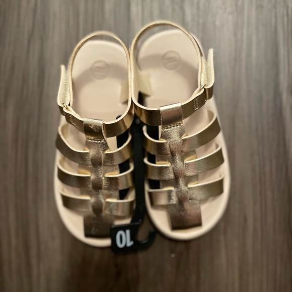 Wonder Nation Gold Sandals with Cage Straps size 10C - Picture 5 of 5